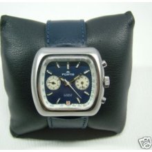 1970's Fortis Chronograph Date Blue Dial Man's Watch