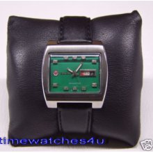 1970's Rado Manhattan Daydate Green Dial Man's Watch