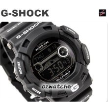 2013 Casio G-shock Gulfman Gr-9110bw Gr-9110bw-1dr Solar Power All Black