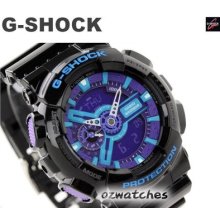 2013 Casio G-shock Bold Face Ga-110 Ga-110hc Ga-110hc-1adr Hyper Black & Blue