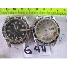 2pc Vintage Seiko Diver 7s26-0050 Auto Gents Parts Watch Asis