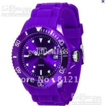 30pcs Fashion Date Calendar Watches 2012 Unisex Jelly Pointer Quartz