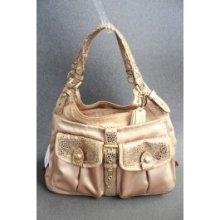 $315 Coach Gold Metallic Pocket Bag