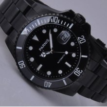 40mm Parnis Ceramic Bezel Luminous Mark Submariner Style Automatic Watch Pa-266