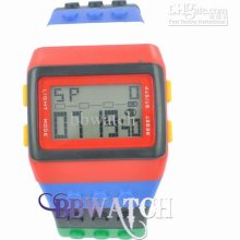 50pcs Classic Plastic Shhors Digital Watch Candy Night Light Waterpr