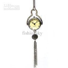 5pcs Antique Special Hour Marks Pocket Watch With Chain Belt With Cl