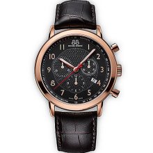 88 Rue Du Rhone Watch, Mens Swiss Chronograph Double 8 Origin Brown Le