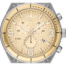 Adidas Cambridge Chronograph Gold Aluminum Clear Case Watch Adh2544