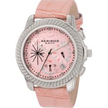 Akribos Xxiv Ak438p Mykonos Ultimate Quartz Chronograph Pink Womens Watch