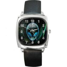 Alienware Unisex Silver-Tone Square Metal Watch 12