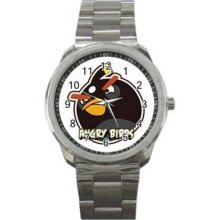 Angry Birds Unisex Silver-Tone Sports Metal Watch 07