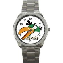 Angry Birds Unisex Silver-Tone Sports Metal Watch 08