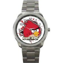 Angry Birds Unisex Silver-Tone Sports Metal Watch 12