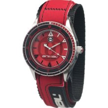 Animal Taku Men's Quartz Watch With Red Dial Analogue Display And Red Fabric And Canvas Strap Ww2wa006-004-O/S