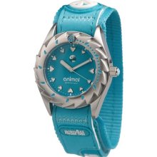 Animal Zepheresse Women's Quartz Watch With Turquoise Dial Analogue Display And Turquoise Fabric And Canvas Strap Ww2sa501-G66-O/S