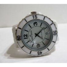 Anne Klein White Silver Ceramic Ladies Watch 10/9419