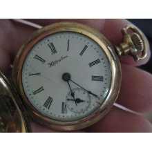 Antique Ladies Hampden Pocket Watch Gold Filled