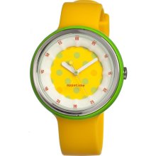 Appetime Unisex Sparkling Mini Analog Plastic Watch - Yellow Rubber Strap - Multicolor Dial - APPSVJ211136