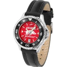 Arkansas Razorbacks UA Womens Leather Anochrome Watch