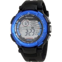 Armitron Men's 40/8277blu Metallic Blue Accented Black Resin Strap Chronograph