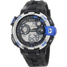 Armitron Men's 40/8280blu Metallic Blue Accented Black Resin Strap Digital