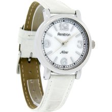 Armitron Now Ladies Mop White Leather Watch 75/3873SV