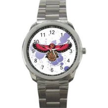 Atlanta Hawks Unisex Silver-Tone Sports Metal Watch 04