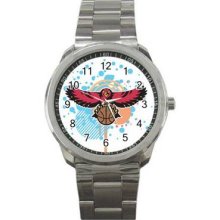 Atlanta Hawks Unisex Silver-Tone Sports Metal Watch 05