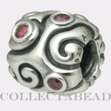 Authentic Pandora Silver Day Dream Red Cz Bead