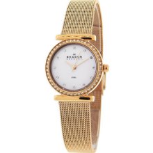 Authentic Skagen Rose-gold With Glitz Women's Watch 108srr