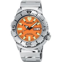 Automatic Dive Seiko Stainless Steel Orange Sport Watch $475 Skx781