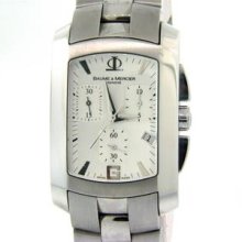 Baume & Mercier Hampton Milleis Stainless Steel Mens Chronograph Watch 8444