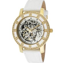 Bcbg Watch Bg6437 Women's Enchante Automatic Skeletonized See-thru Silver Dial