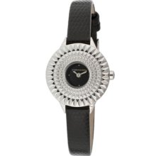 BCBG Watches Women's Jolie Black Dial Black Genuine Leather Black Gen