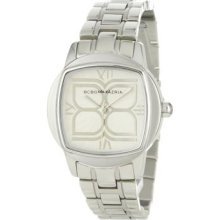 Bcbg Womenâ€™s Analog Icon Silver White Dial Stainless Steel Bracelet Watch Bg8245