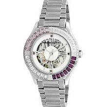 BCBGMAXAZRIA Crystal Collection VIP Glam Skeleton Dial Women's watch