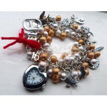 Beautiful Creatures Inspired Fully Loaded Beaded Charm Watch Bracelet