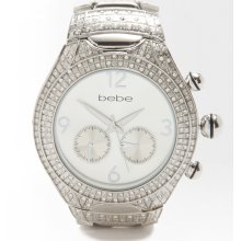 bebe - Round Rhinestone Tank Watch - Online Exclusive