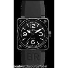 Bell & Ross Br01-92-ceramic 46mm Black Stain Black Dial B&p Ret:$5,300.00