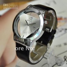 Black Fashion Men's Quartz Watches Leather Belt Gift Watch Casual Lu