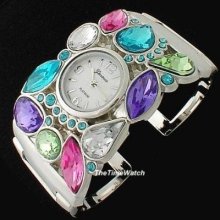 Bling Rhinestones Geneva Bangle Ladies Watch Ge29smc