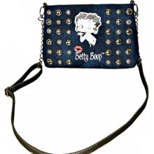 Blue Betty Boopâ„¢ Studded Denim Cross Body Bag