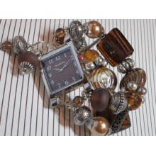 Bold Brown And Beautiful Chunky Bead Interchangeable Watch