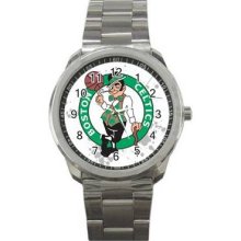 Boston Celtics Unisex Silver-Tone Sports Metal Watch 08