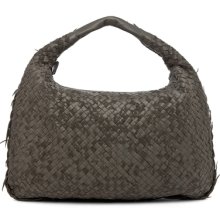 Bottega Veneta Large Intrecciato Velours Hobo Bag in Matita