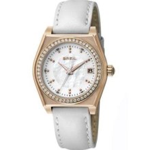 Breil Watch, Womens Atmosphere White Leather Strap TW0933