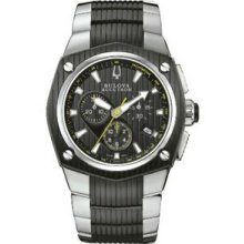 Bulova Accutron Corvara Men`s Quartz Chronograph Stripe Patterned Watch