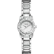 Bulova Highbridge Ladies Diamond Dress Stainless Diamond Accent Watch 96r156