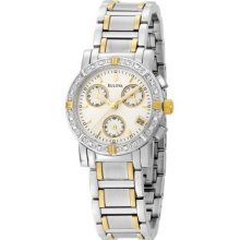 Bulova Women's 98r98 16 Diamond Chronograph Watch Retail Price $550.00