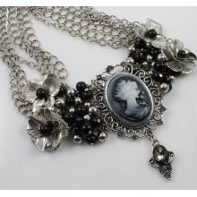 Cameo Necklace Vintage Necklace Statement Necklace